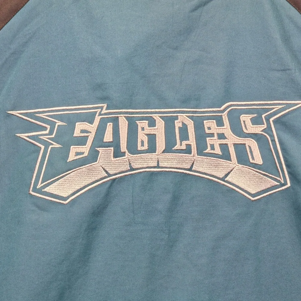 Philadelphia Eagles Windbreaker Jacket Mens 2XL 1/4 Zip Pullover Embroidered NFL